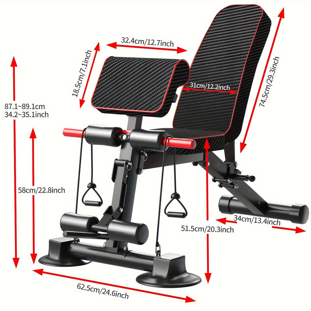 [Adjustable Weight Fitness Dumbbell Stool] Quick folding multifunctional fitness dumbbell stool withadjustable weight bench