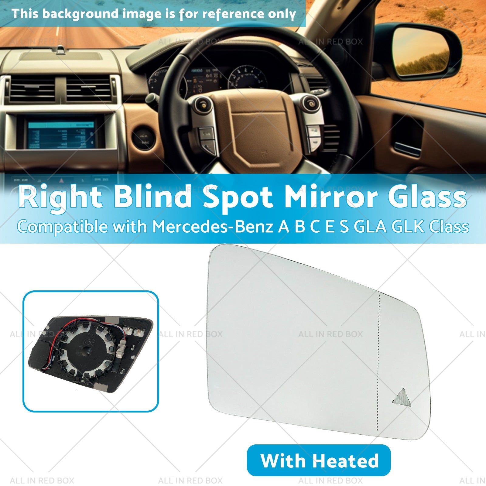 Right Blind Spot Mirror Glass Suitablefor Mercedes-Benz ABCES GLA GLK Class W204-2