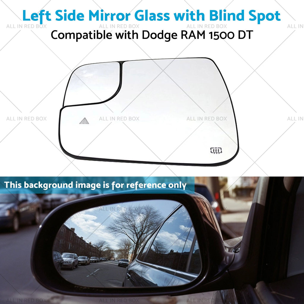 Mirror Glass with Blind Spot Left Side Suitable for Dodge RAM 1500 DT 19缂佲剝寮22-4