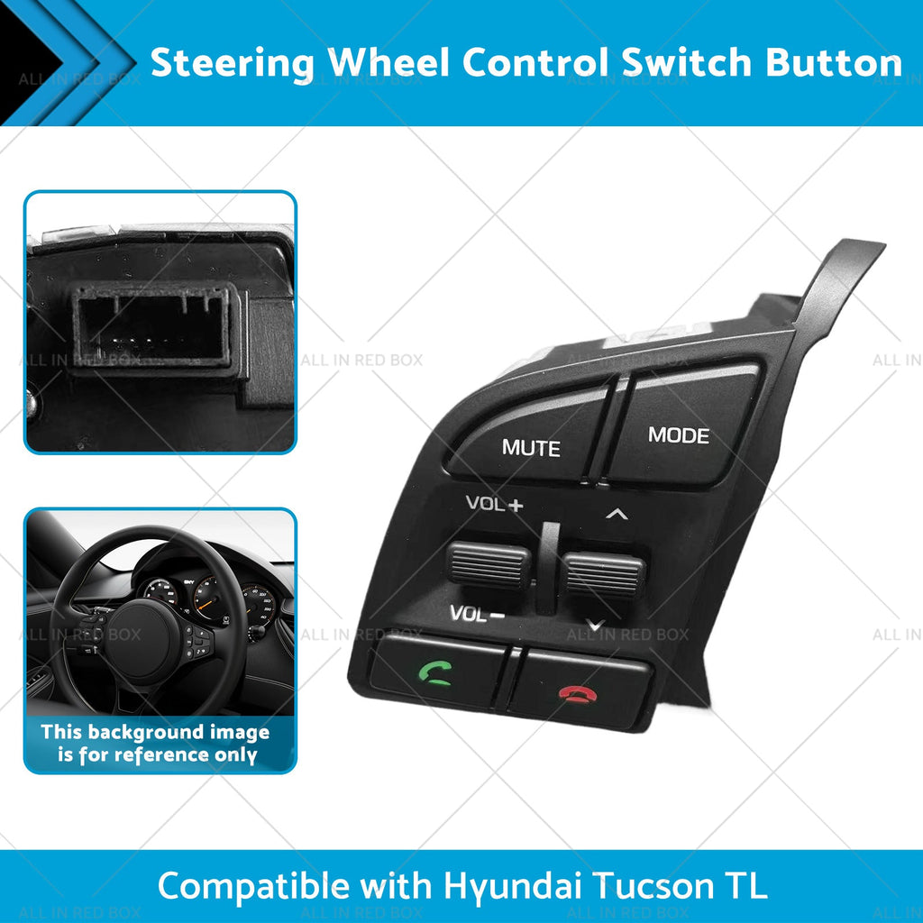 Left Steering Wheel Control Switch Button Suitable for Hyundai Tucson TL 15-19-1