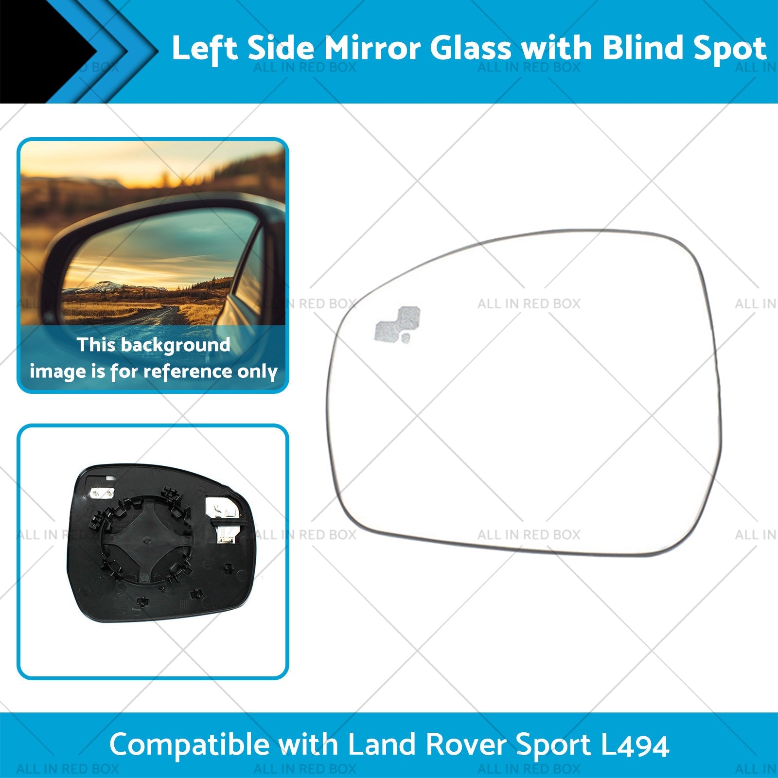 Left Side Mirror Glass with Blind Spot Suitable for Land Rover Sport L494 14-21-1