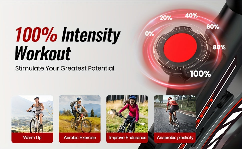 Exercise Bike-Indoor Stationary Bike for Home Gym, Workout Bike With Belt Drive, Cycling Bike With Digital Display & Comfortable Seat Cushion Convenient operation makes workouts easier and more efficient