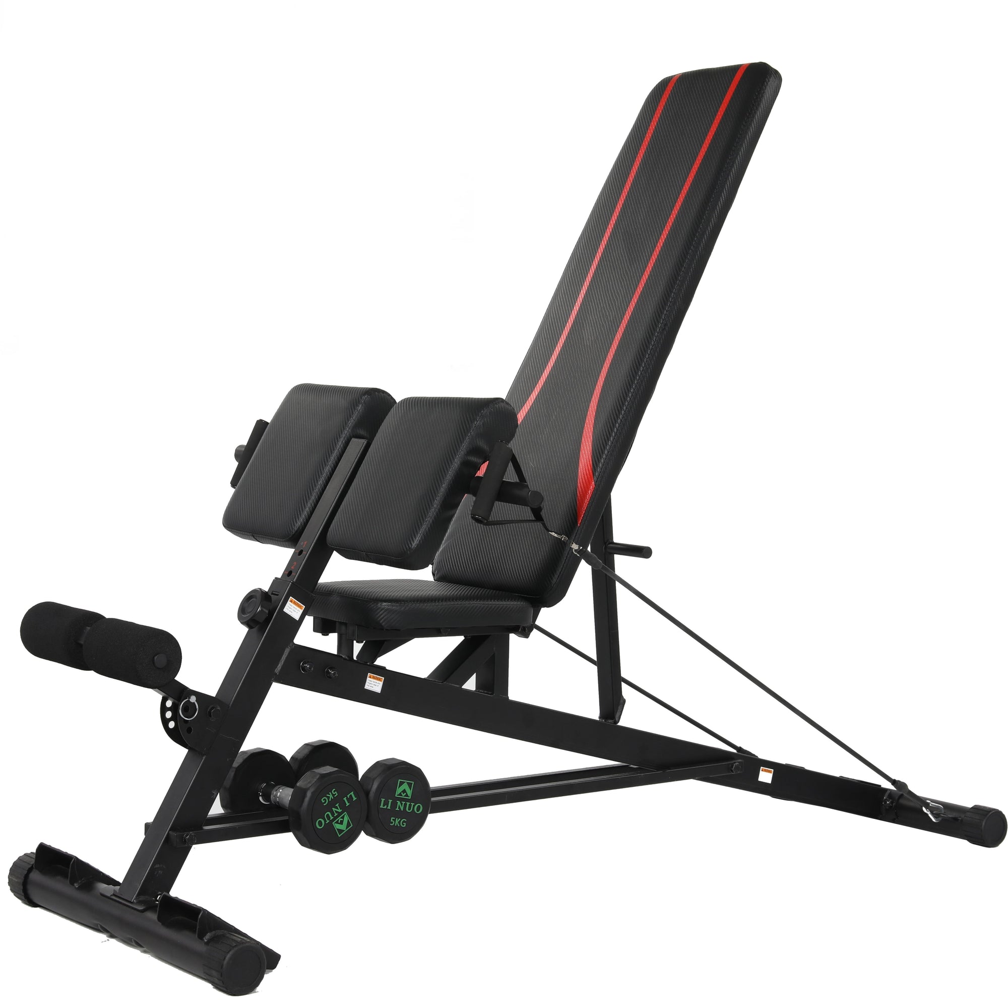 All In One 3S Fast Folding Home Gym Equipment Professional Workout Bench Set with Squat Rack, Adjustable & Foldable Upgrade Weight Bench Press Set with Leg Developer, Preacher Curl Pad for Full Body Workout