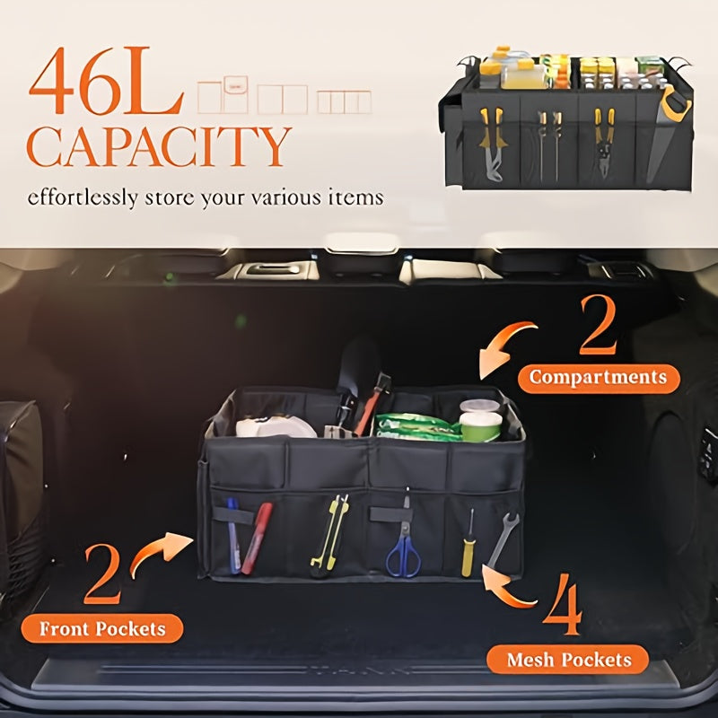 Car Trunk Organizer Large Foldable Storage Box-2