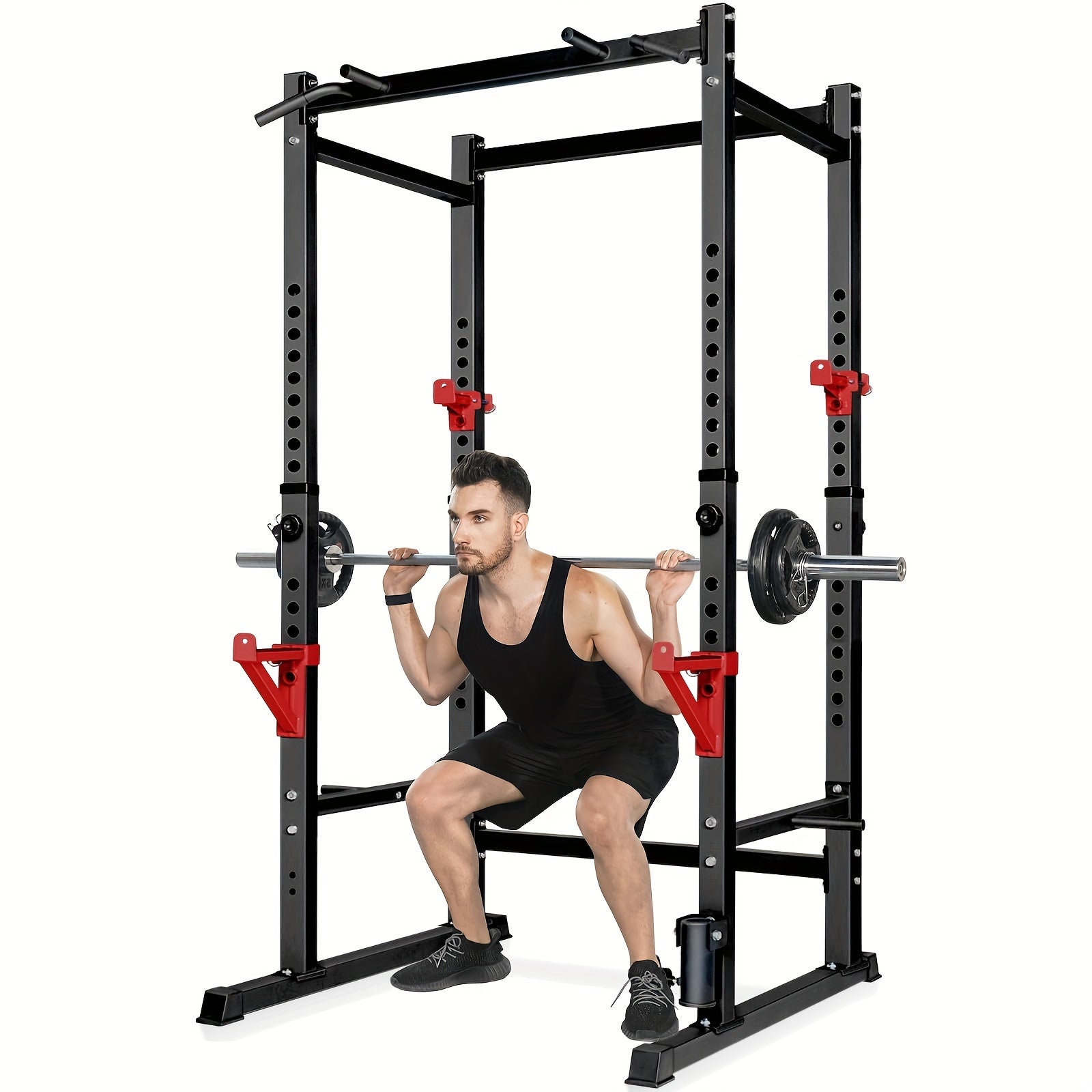 Cube Walk Power Rack, Rack Cage for Weight Training, Adjustable Squat Stand Rack for Home Gym Equipment, Heavy Capacity And Adjustable Squat Stand Rack, Lifting Cage with 660lb Capacity, Strength Training Squat Stand Barbell