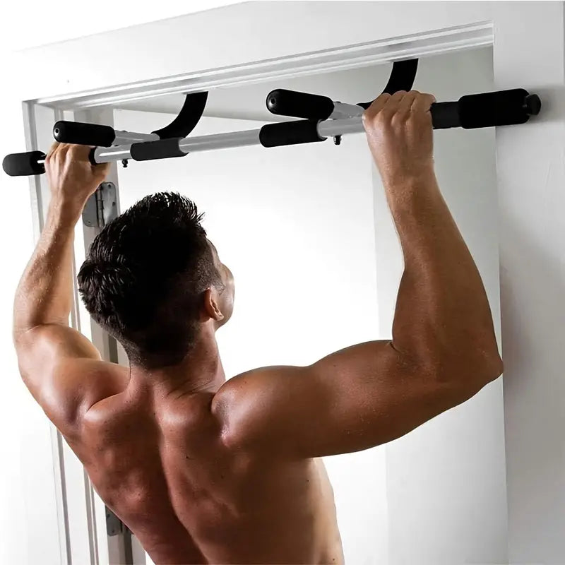 Multifunctional Pull-Up Bar Door Rack: Stainless Steel Upper Body Trainer-2