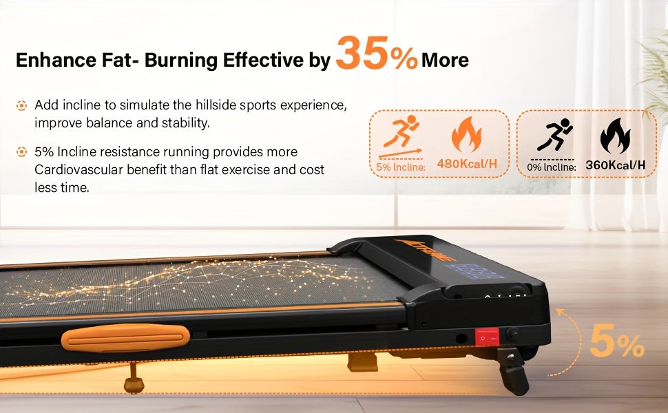 AIRHOT Compact Walking Pad Treadmill with Incline 2.5HP Motor