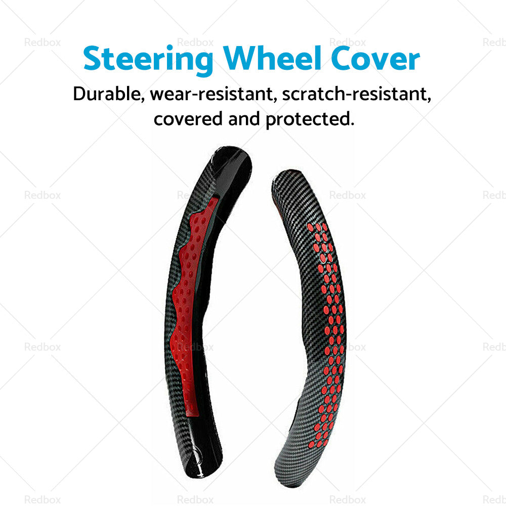 Carbon Fiber Universal Car Steering Wheel Booster Cover Non Slip Car Accessories-1