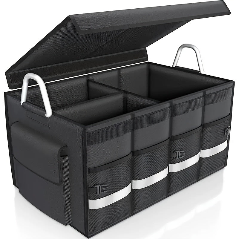 Outdoor Folding Car Trunk Organizer with Compartments-0