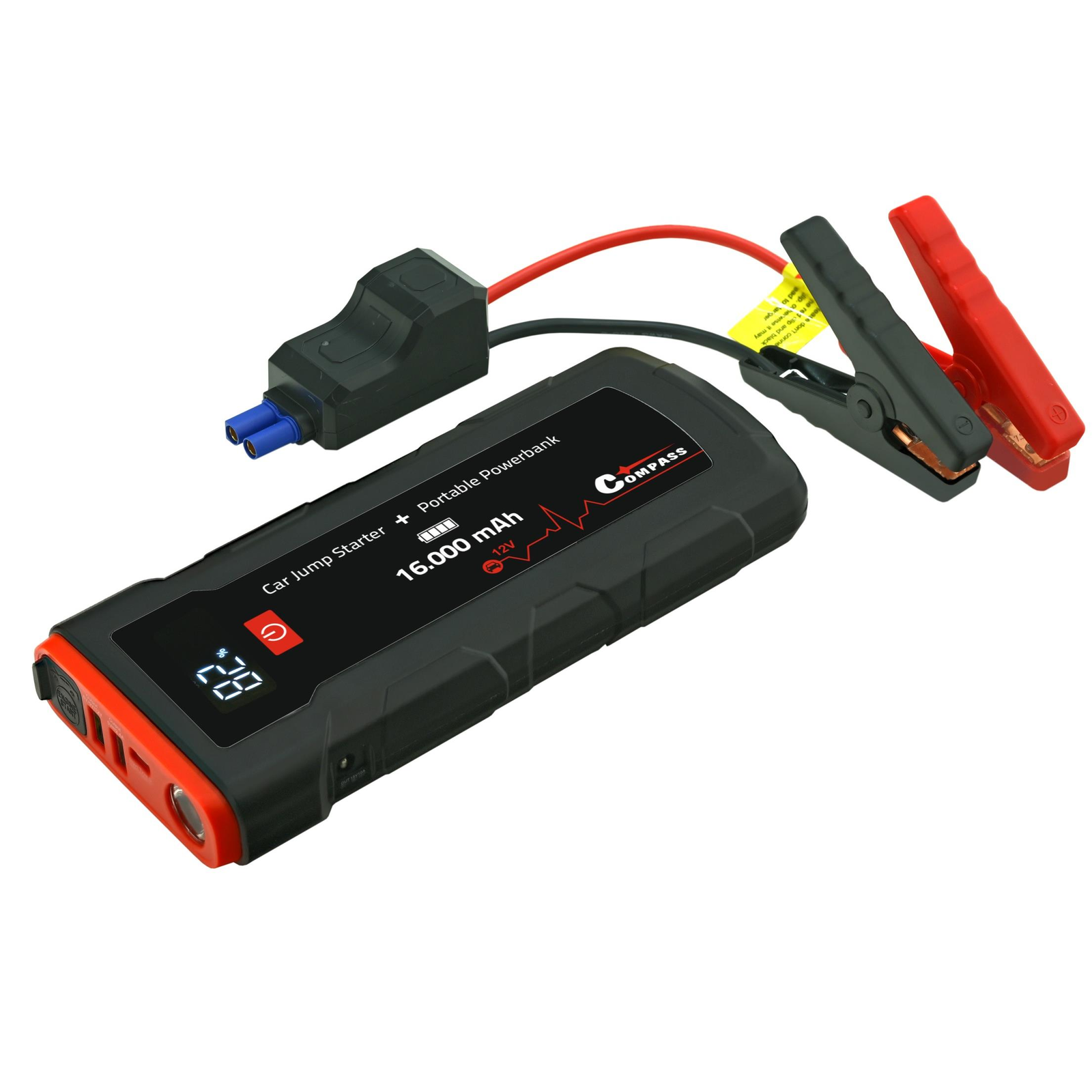 Compass Powerbank Smart Jump Starter funkcióval, 16.000 mAh, 2000 A (8591686071658)-0