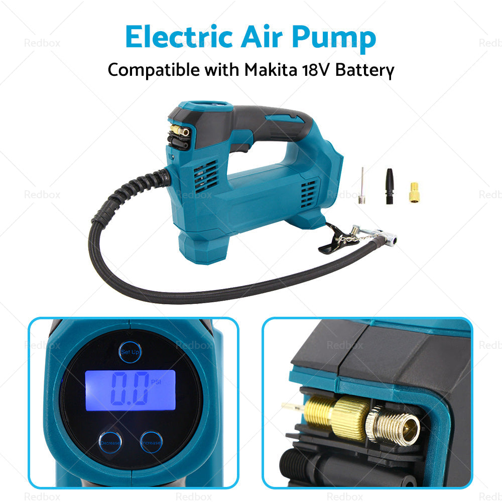 Cordless Digital Tyre LED Inflator Pump Tool Suitable For Makita 18V Battery-1
