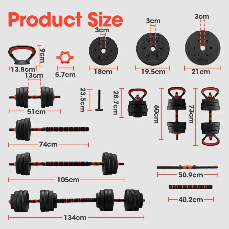 7-in-1 Adjustable Dumbbell and Barbell Weight Set-3