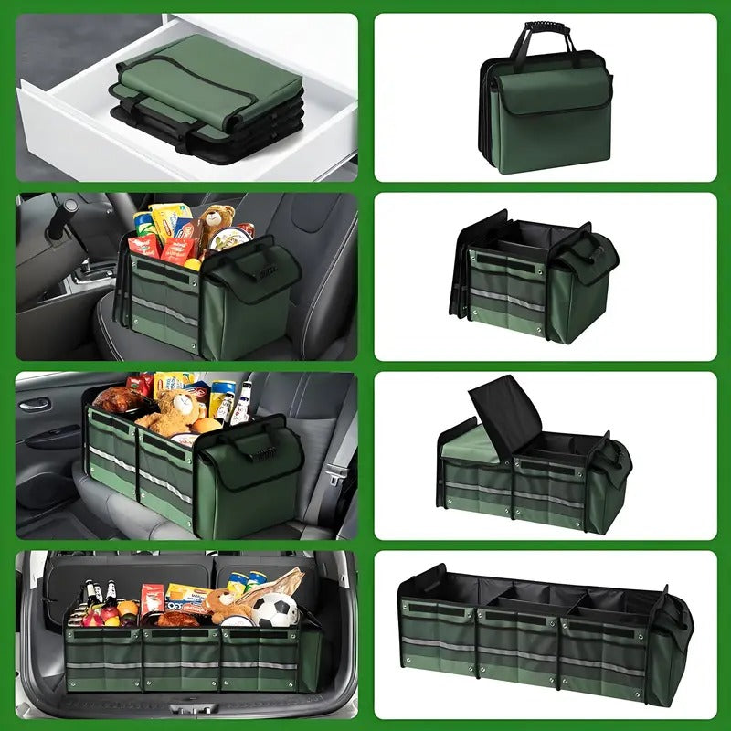 Car Storage Bag Foldable Trunk Organizer with Ice Pack-3
