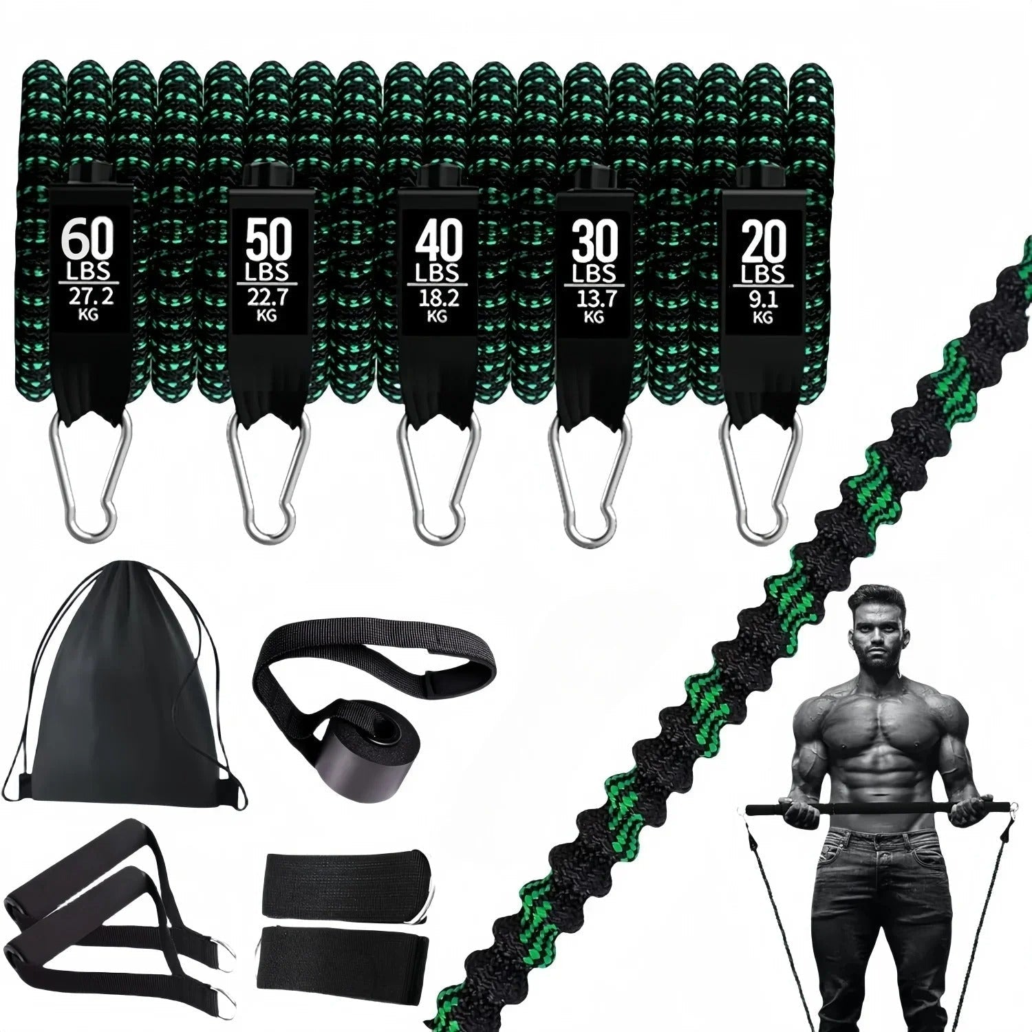 Resistance Bands Strength Training Set (12pcs)-1