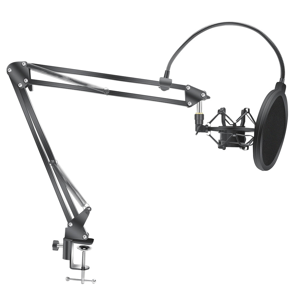 Microphone Scissor Arm Stand Bm800 Holder Tripod Microphone Stand With A Spider Cantilever Bracket Universal Shock Mount-0