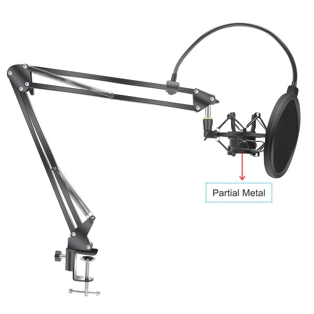Microphone Scissor Arm Stand Bm800 Holder Tripod Microphone Stand With A Spider Cantilever Bracket Universal Shock Mount-3