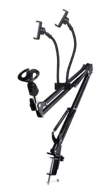 Microphone Scissor Arm Stand Bm800 Holder Tripod Microphone Stand With A Spider Cantilever Bracket Universal Shock Mount-5