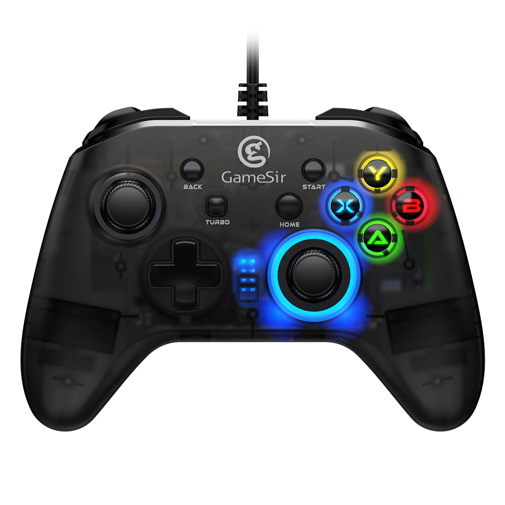 USB Wired Gaming Controller Gamepad with Asymmetric and Vibrating Motor Joystick for Windows 7/8/10 PC-0