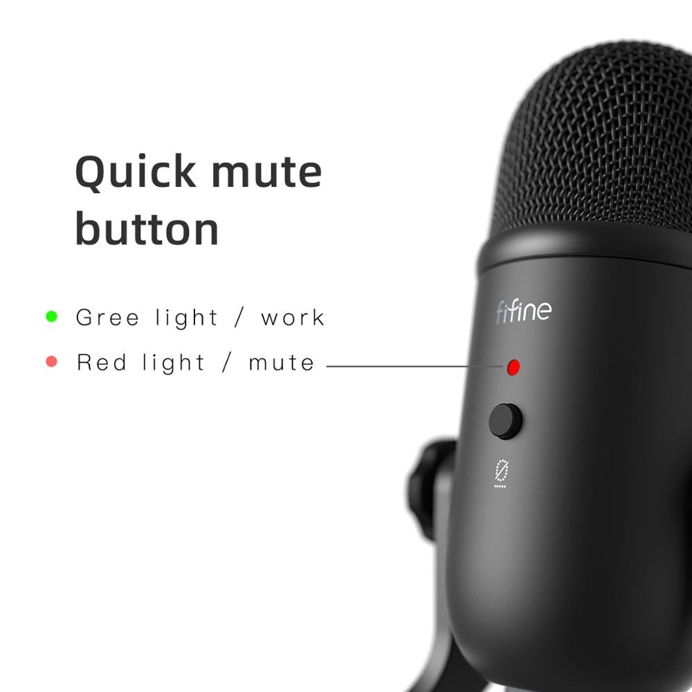 USB Microphone for Recording/Streaming/Gaming,professional microphone for PC,Mic Headphone Output&Volume Contro-1