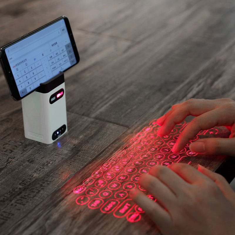 Virtual Laser Keyboard Bluetooth Wireless Projector Phone Keyboard For Computer Iphone Pad Laptop With Mouse Function-0