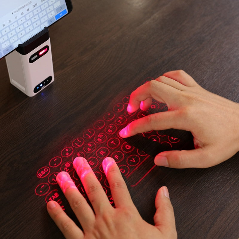 Virtual Laser Keyboard Bluetooth Wireless Projector Phone Keyboard For Computer Iphone Pad Laptop With Mouse Function-2