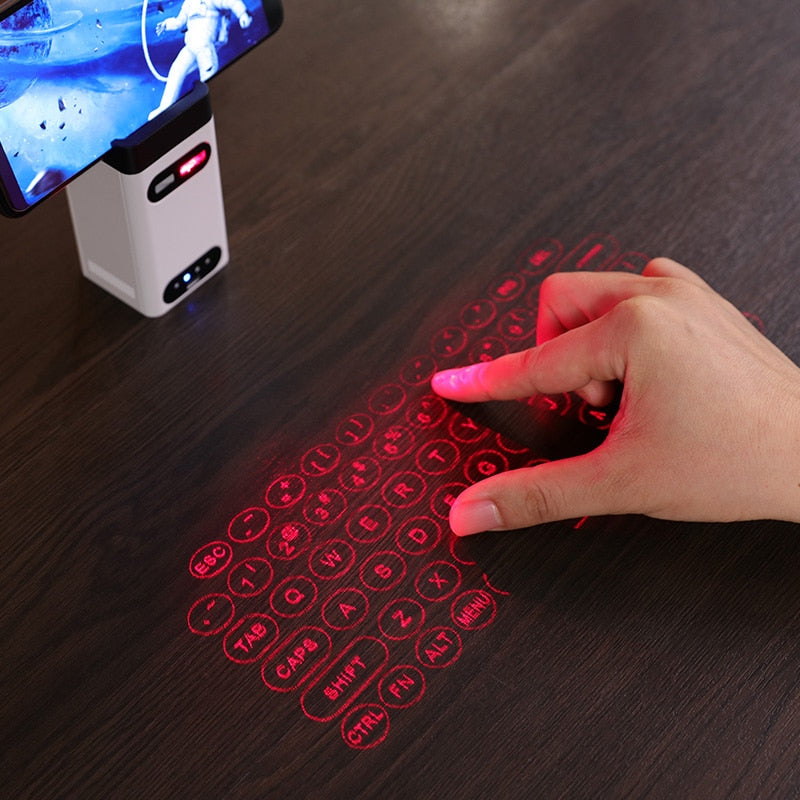 Virtual Laser Keyboard Bluetooth Wireless Projector Phone Keyboard For Computer Iphone Pad Laptop With Mouse Function-4