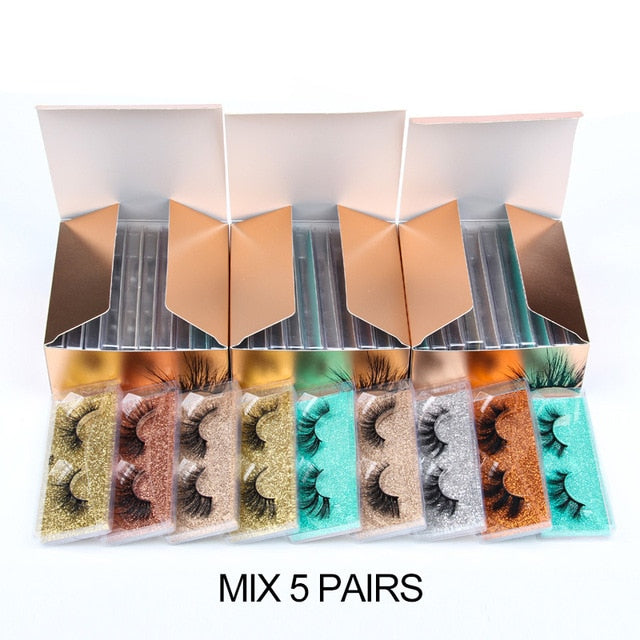 Eye Lashes Wholesale 5/30/50/100pcs 6D Mink Lashes Natural False Eyelashes Long Set Faux Cils Bulk Makeup Wholesale Eyelashes-9