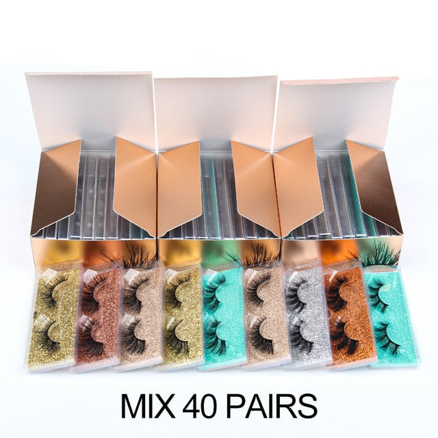 Eye Lashes Wholesale 5/30/50/100pcs 6D Mink Lashes Natural False Eyelashes Long Set Faux Cils Bulk Makeup Wholesale Eyelashes-1