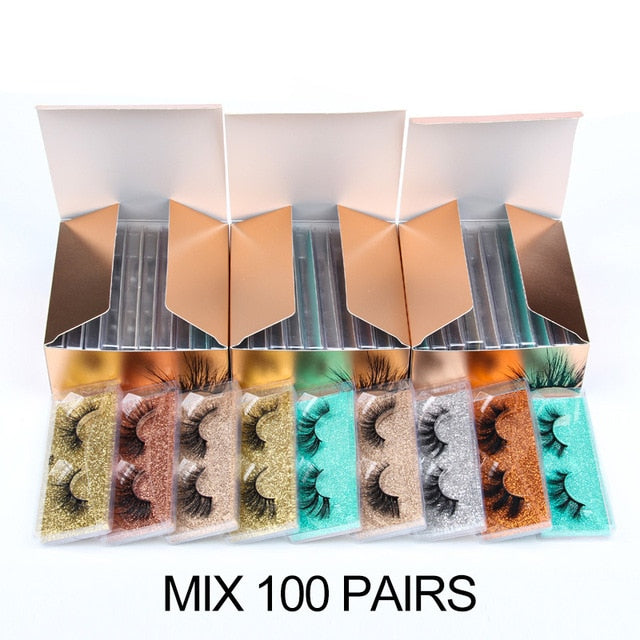 Eye Lashes Wholesale 5/30/50/100pcs 6D Mink Lashes Natural False Eyelashes Long Set Faux Cils Bulk Makeup Wholesale Eyelashes-13