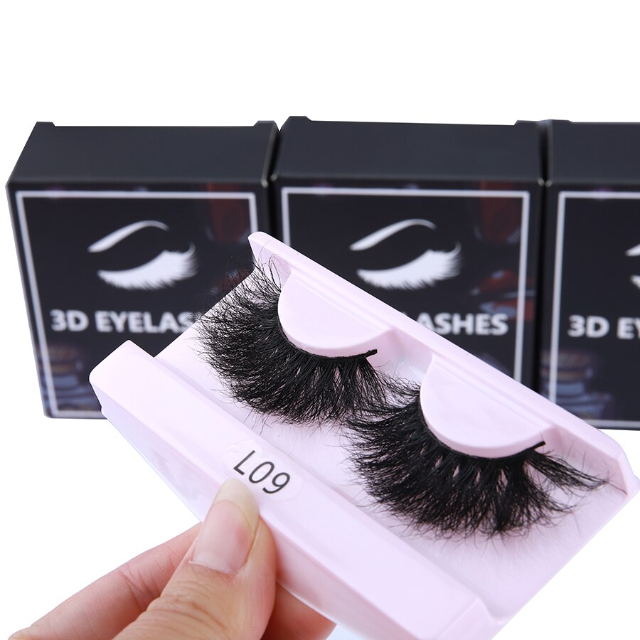 30 Pairs Wholesale 25mm Mink Eyelashes Cruelty Free Dramatic False Lashes Fluffy Long Eye Lash Eyelash Brush In Bulk-3