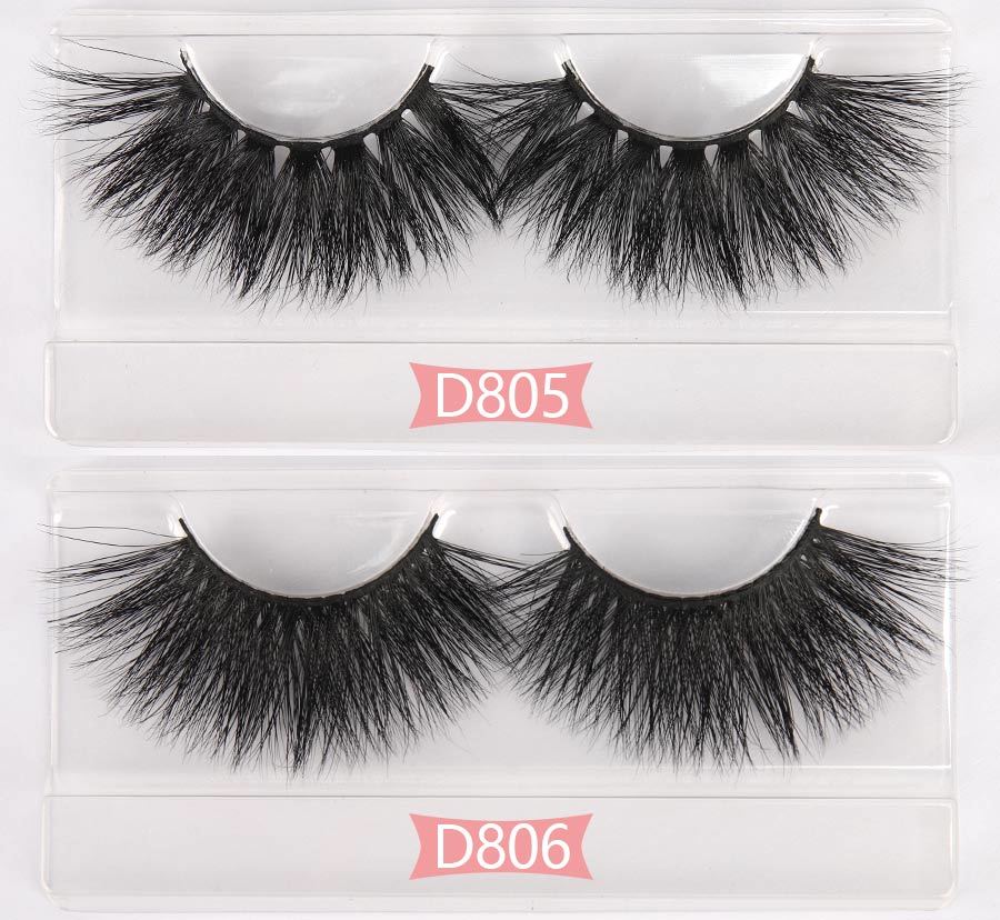 Wholesale Eyelashes100 Pairs 3D Mink Eyelashes 25MM Thick Long Wispy Mink Lashes Makeup Cilios Cruelty Free-2