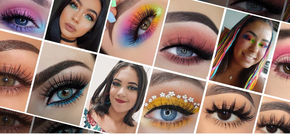 30Pairs Wholesale 3D Mink Eyelashes Cruelty Free Hand Made Full Strip Thick Long Fake Lashes Reusable No Box  #K01#K10-2