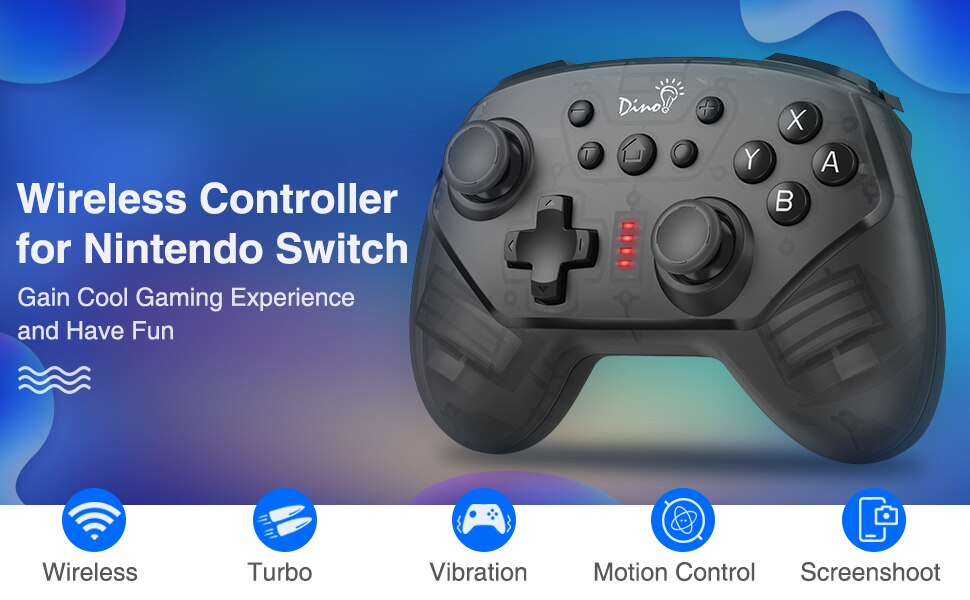 Wireless Gamepad Control Nintendo Switch Controller with Bluetooth Switch Pro Controller with Built in 600mah Battery-3