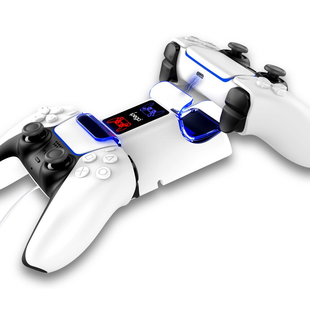 PS5 Controller Charger Double USB Fast Charging Docking Station Stand & LED Indicator for Sony PS 5 Controllers-2